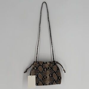 Cos Mini Cavatelli Snakeskin Effect Leather Crossbody Shoulder Bag Clutch